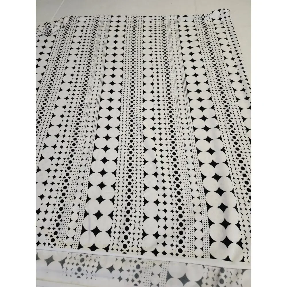 Studio Line Caravel Fabrics Samsung Polyester Stretch Circles B&W 1 1/2 yds